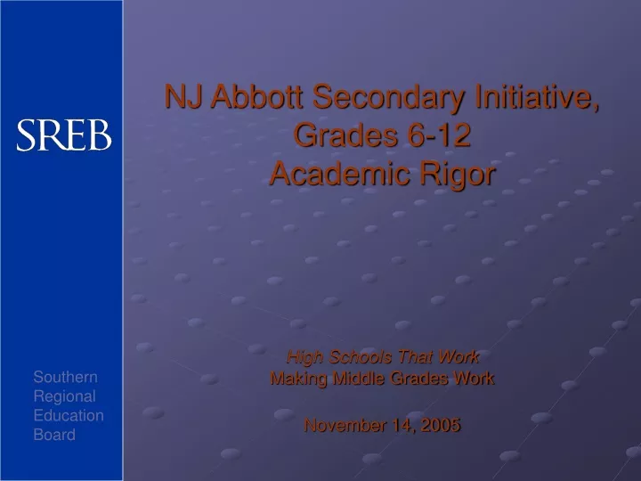 nj abbott secondary initiative grades