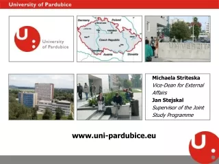 Michaela Striteska Vice-Dean for Extern a l Affairs Jan Stejskal