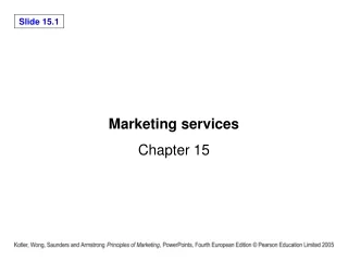 Marketing services Chapter 15