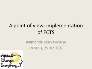 A point of view: implementation of ECTS