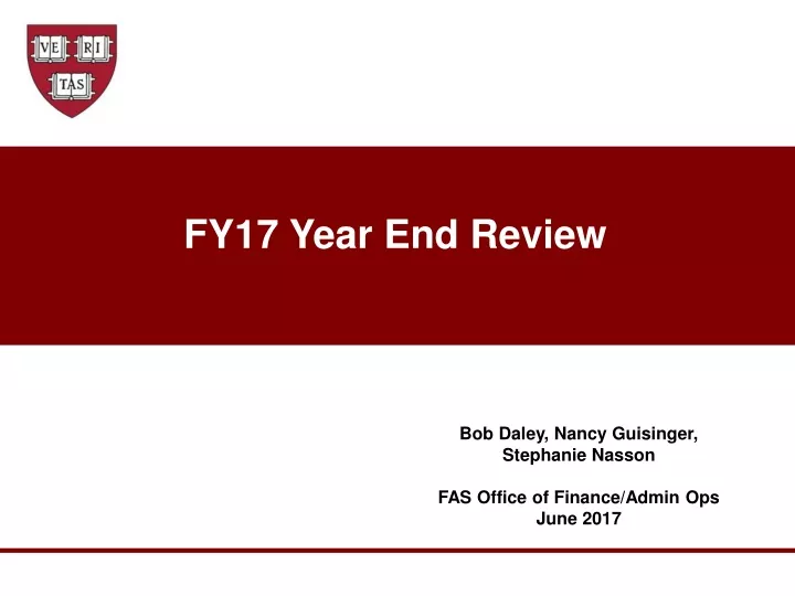 fy17 year end review