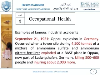Examples of famous industrial accidents