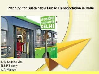 Planning for Sustainable Public Transportation in Delhi
