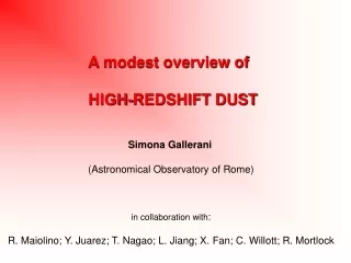 A modest overview of HIGH-REDSHIFT DUST