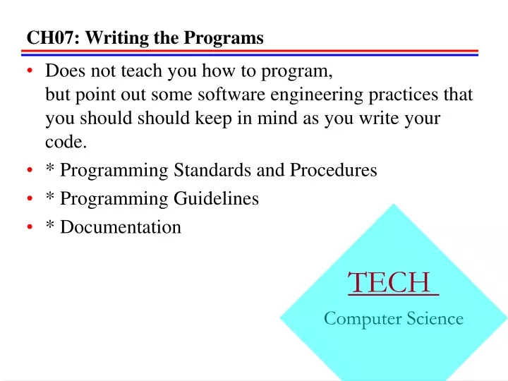 ch07 writing the programs