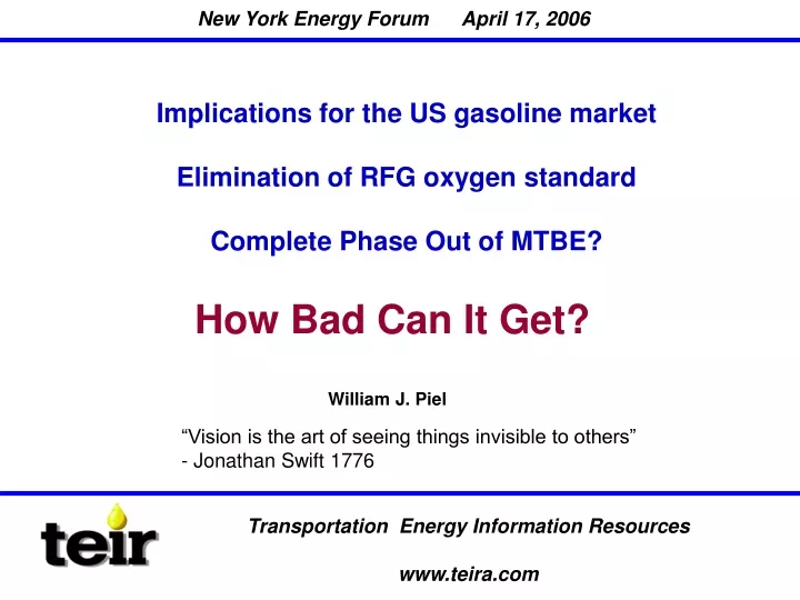 new york energy forum april 17 2006