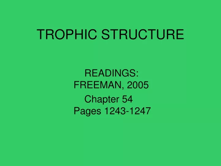trophic structure