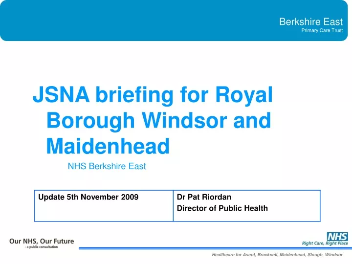jsna briefing for royal borough windsor