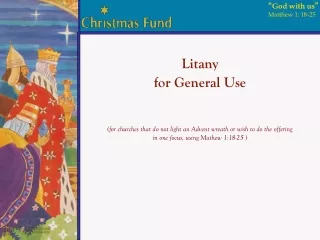 Litany                                                     for General Use
