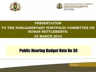 Public Hearing Budget Vote No 30