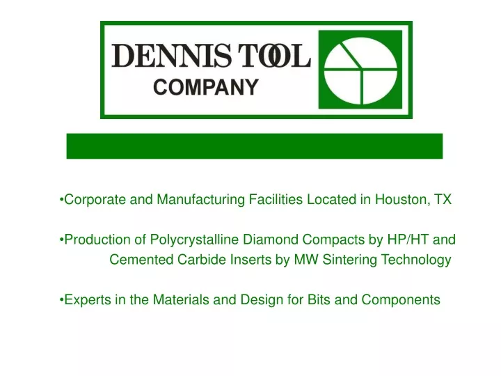 corporate and manufacturing facilities located