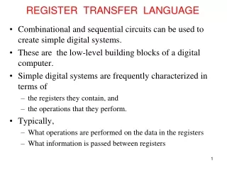 REGISTER  TRANSFER  LANGUAGE