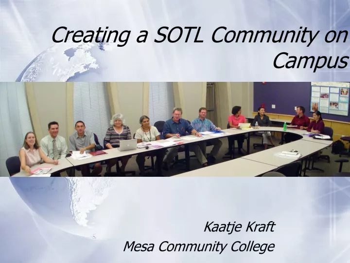 creating a sotl community on campus