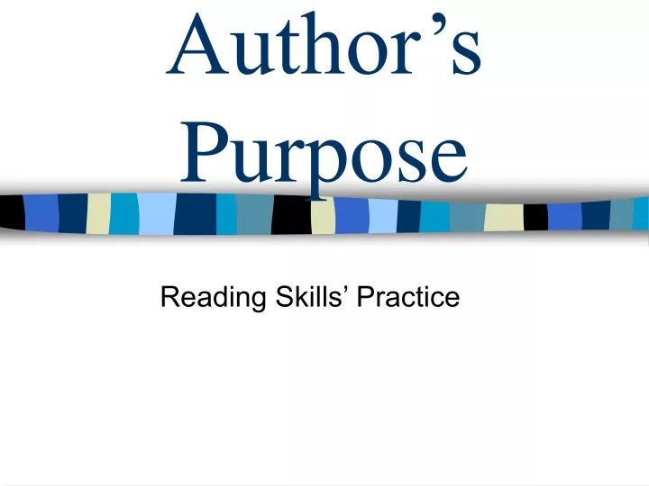 author s purpose