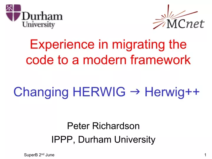 experience in migrating the code to a modern framework