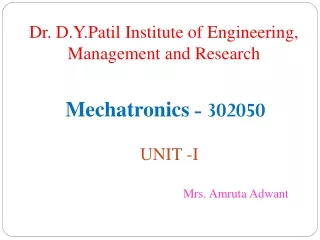 Dr. D.Y.Patil Institute of Engineering, Management and Research