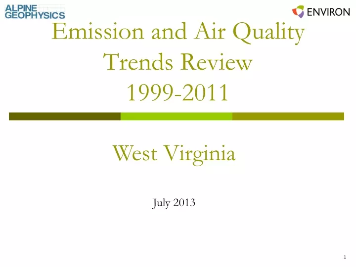 emission and air quality trends review 1999 2011