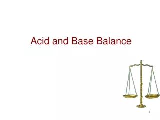 Acid and Base Balance