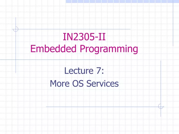 in2305 ii embedded programming