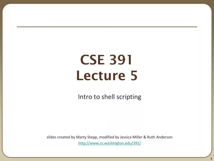cse 391 lecture 5