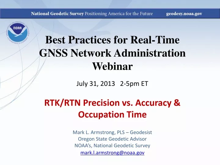 best practices for real time gnss network