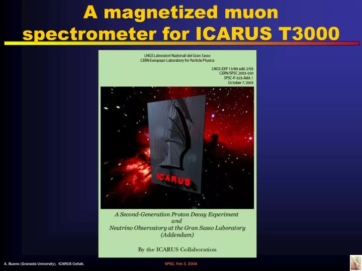 a magnetized muon spectrometer for icarus t3000