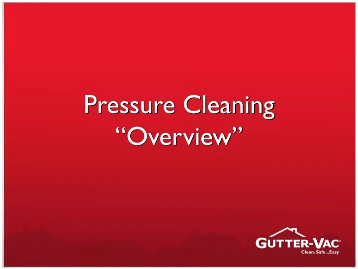 pressure cleaning overview