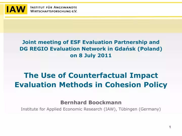 joint meeting of esf evaluation partnership