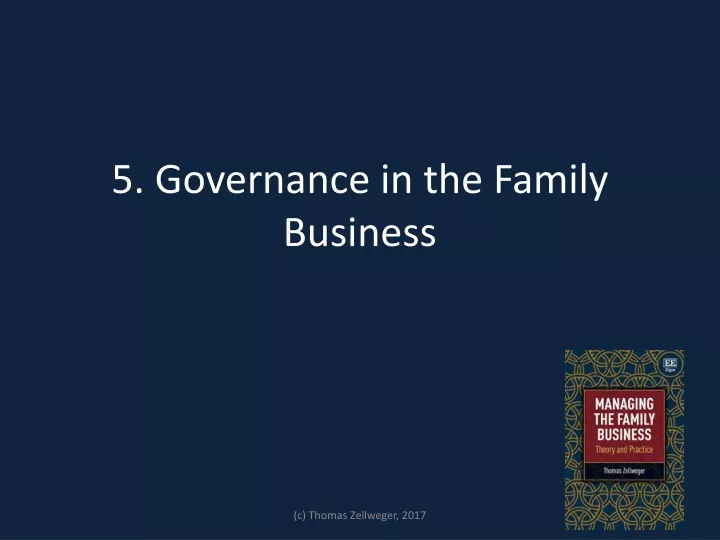 5 governance in the family business