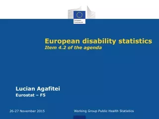 European disability statistics Item 4.2 of the agenda