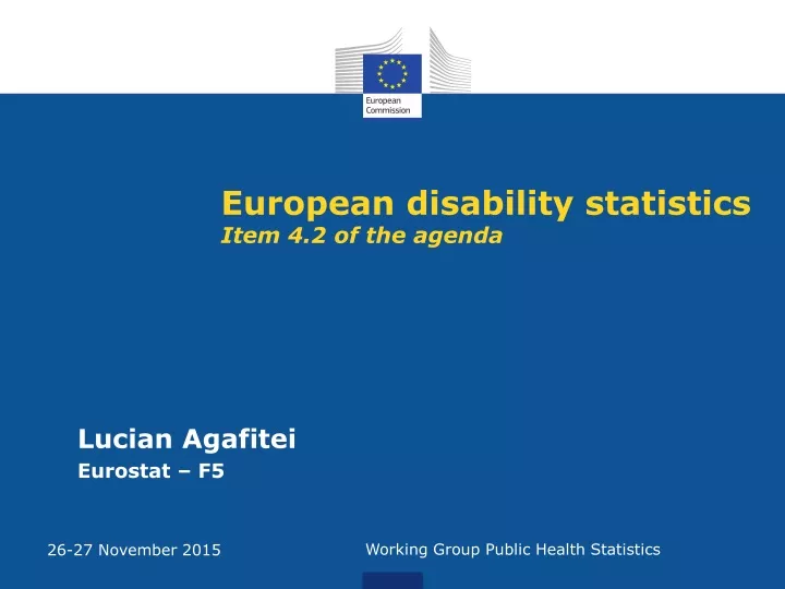 european disability statistics item 4 2 of the agenda