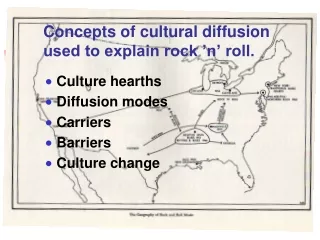 Concepts of cultural diffusion used to explain rock ’n’ roll.