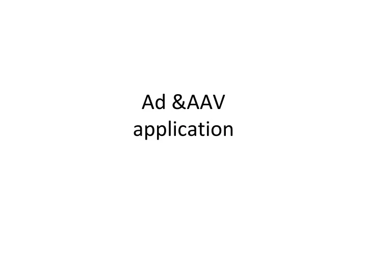ad aav application