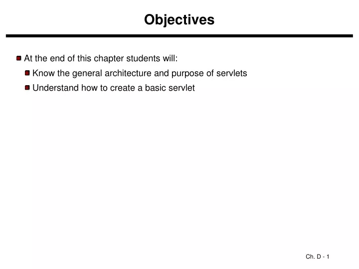 at the end of this chapter students will know