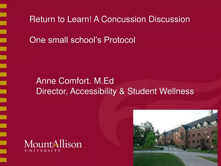 return to learn a concussion discussion one small