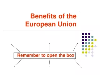 Benefits of the European Union