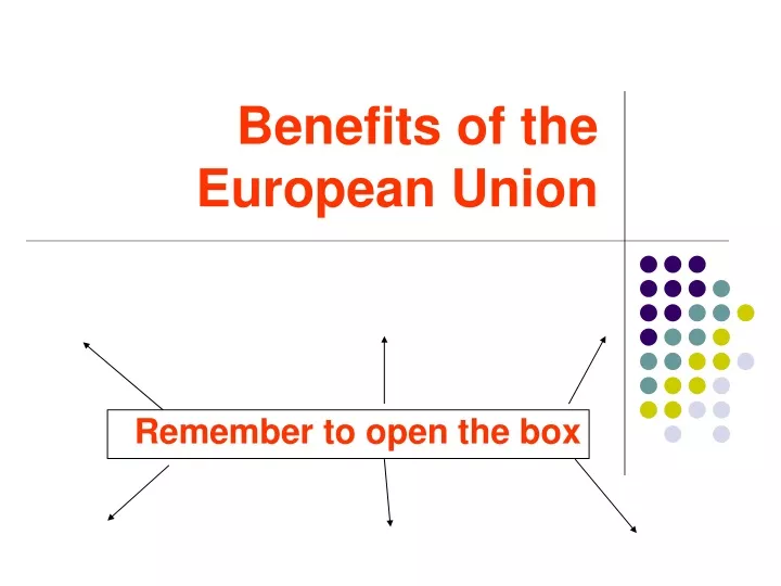 benefits of the european union