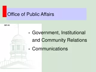 Office of Public Affairs