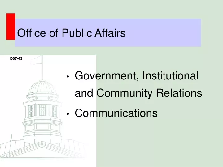 office of public affairs