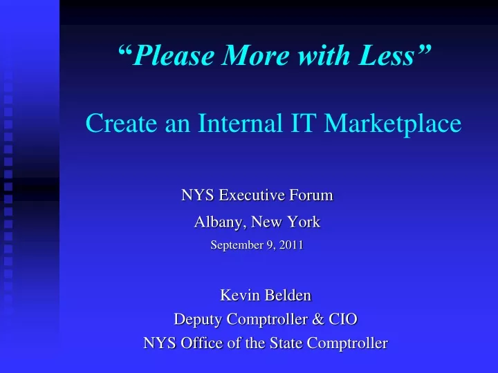 please more with less create an internal it marketplace