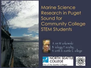 Marine Science Research in Puget Sound for Community College STEM Students