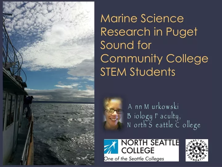 marine science research in puget sound
