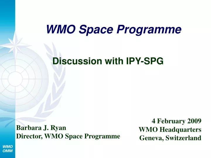 wmo space programme