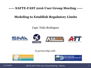SAFTE-FAST 2016 User Group Meeting - Atlanta