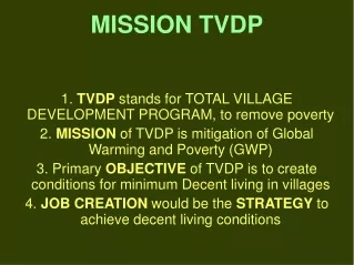 MISSION TVDP