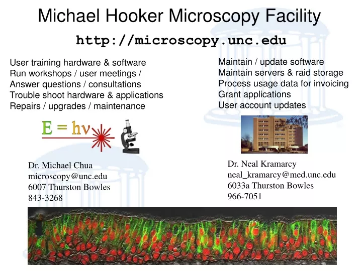 michael hooker microscopy facility