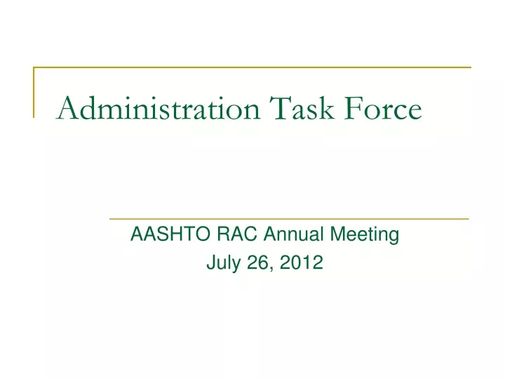 administration task force