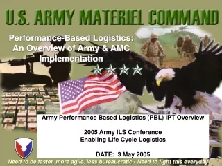 Performance-Based Logistics: An Overview of Army &amp; AMC      Implementation