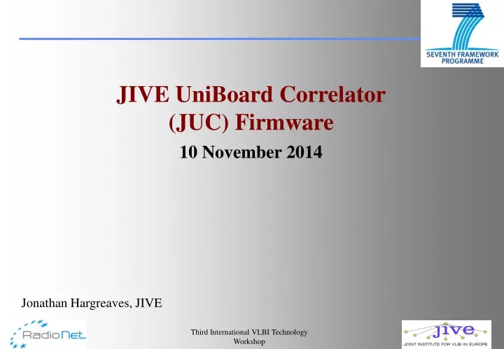 jive uniboard correlator juc firmware 10 november