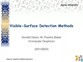 Visible-Surface Detection Methods